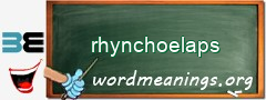 WordMeaning blackboard for rhynchoelaps